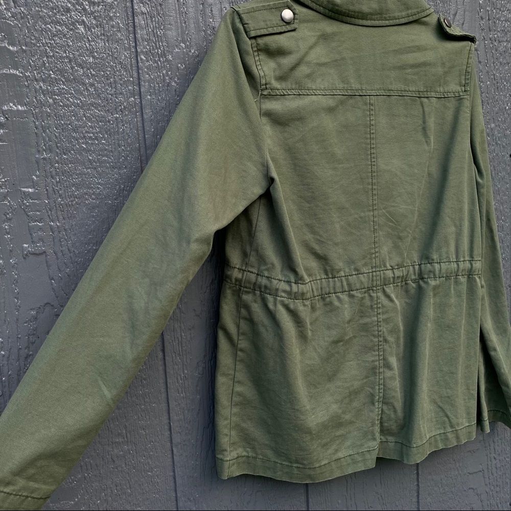 Rubbish Green 3 Pocket Drawstring Utility Jacket - Picture 7 of 8